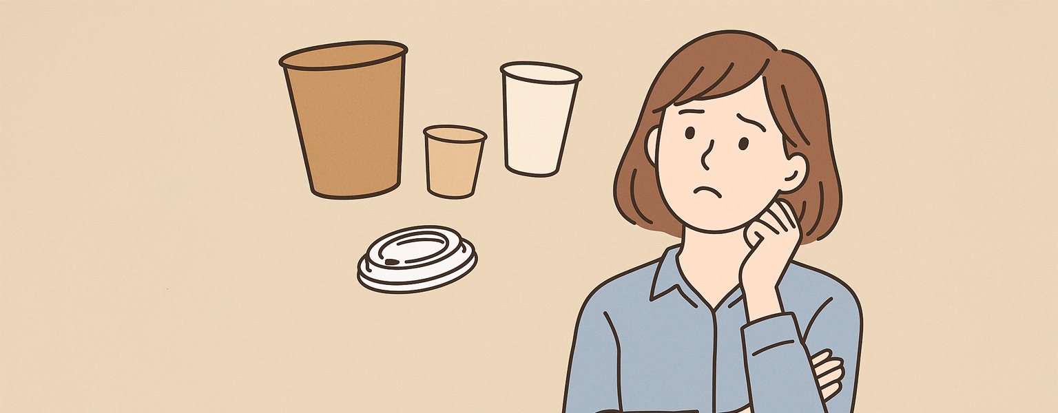 紙コップの容量・種類・蓋のイメージ