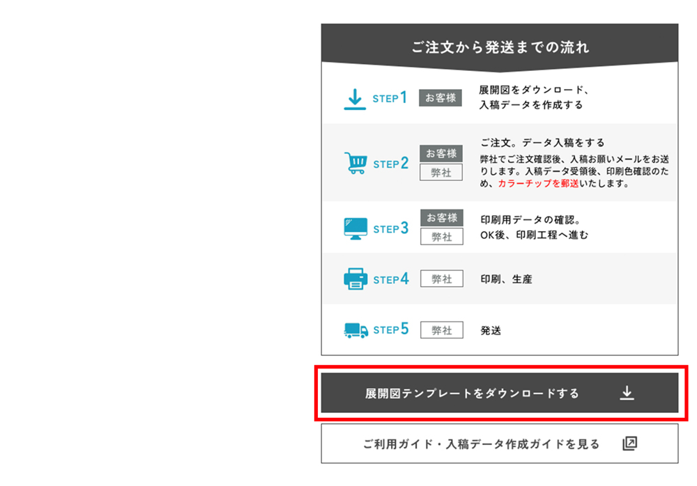 展開図をダウンロードする