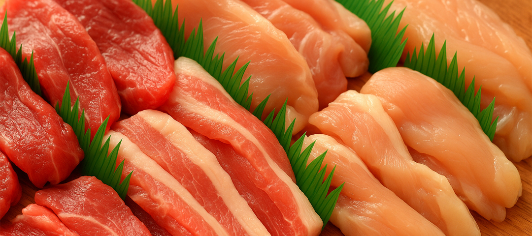 精肉のバラン使用例