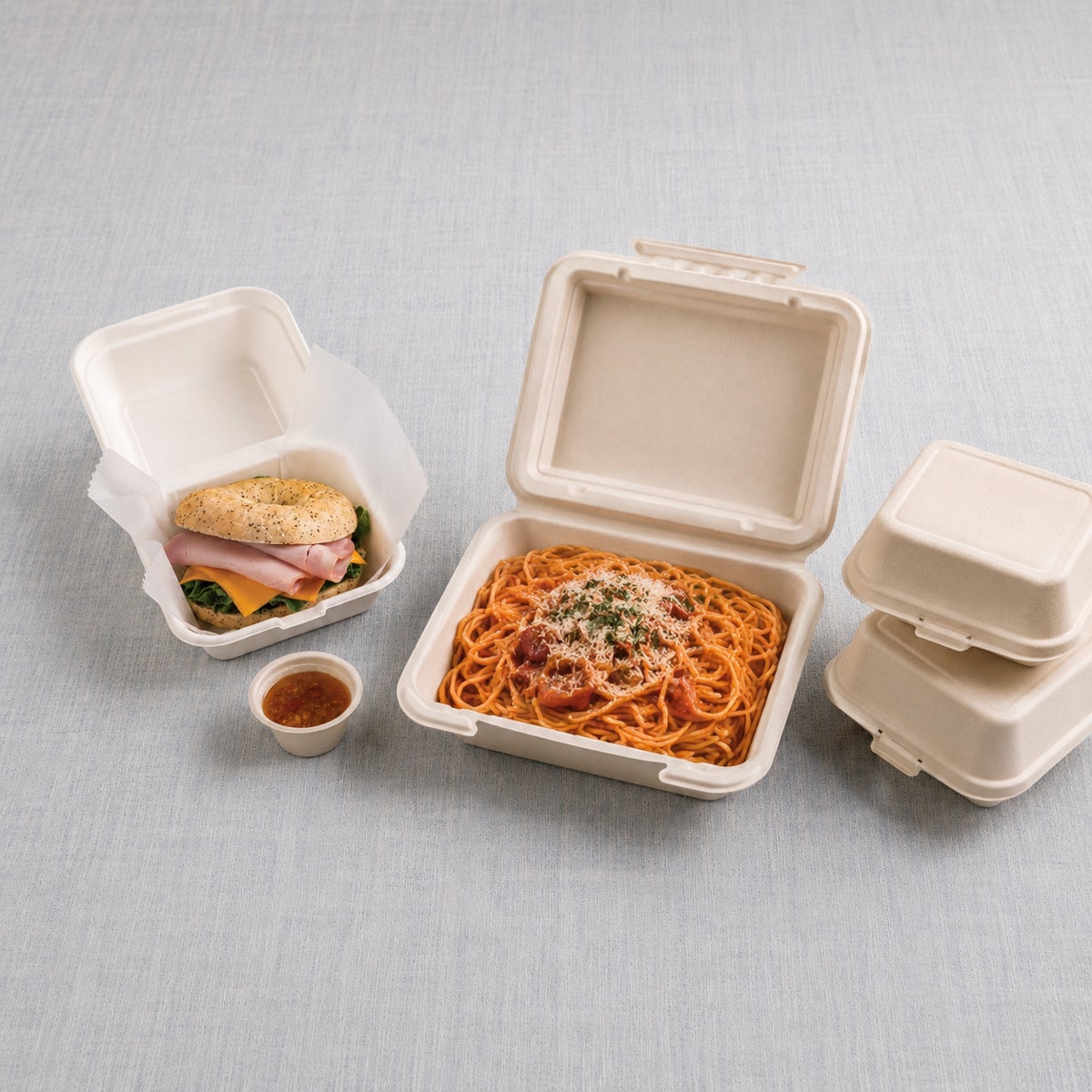 モールドランチボックス9x6インチ (未晒し) TM-B102 | 食品包材｜食材