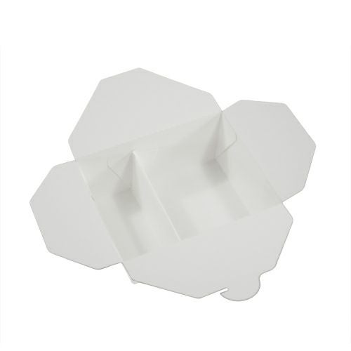 ペーパーランチボックス（仕切付）白