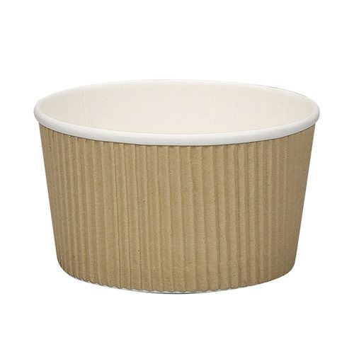 12オンス ウェーブスープカップ（クラフト） 500入 | 食品包材｜食材の