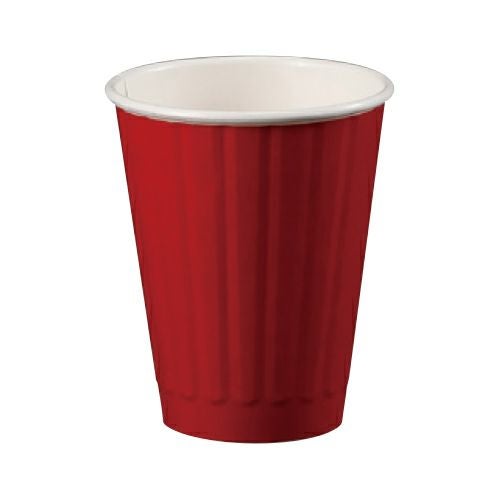 紙コップ8オンス(260ml) DWカップ レッド (80口径)PLAラミ 1000入