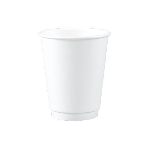 二重構造紙コップ 270ml (8オンス) DWエンボス無 白 79.3口径 1000入