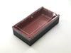 ﾜﾝ折重73ｘ38A 黒焼杉縁赤底透明高蓋(400) アクタ