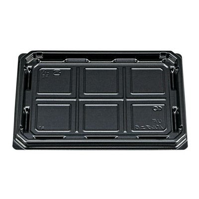 和菓子6個用 容器 ＵＦパルチェ６ 黒本体(フタ別売)