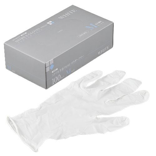 ニトリル手袋 白