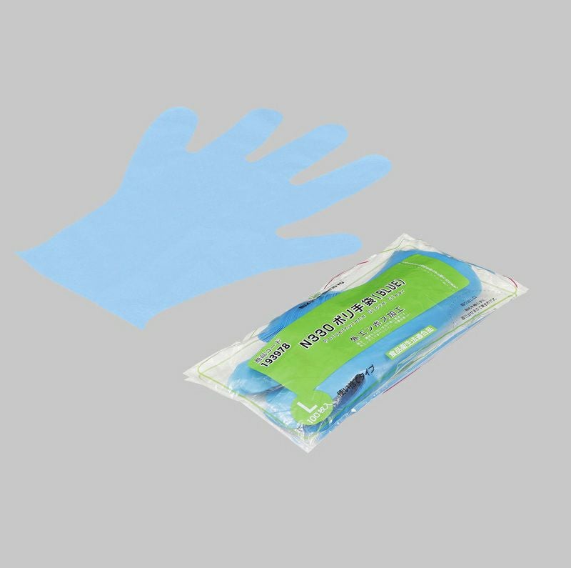 ななR様確認用画像 N330 ポリ手袋 BLUE (L) | 食品包材｜食材の通販ならカイコム
