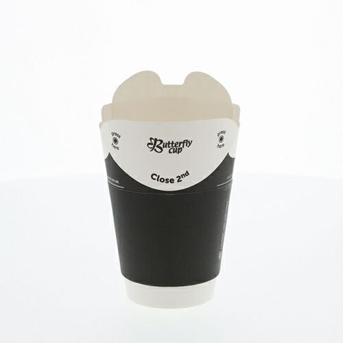 HEIKO バタフライカップ 8オンス ホット ダブル ブラック 500入