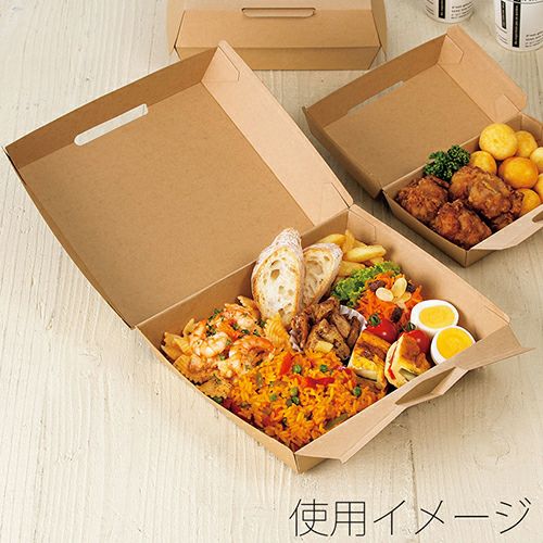 HEIKO NFネオクラフト ランチBOX L 120入【71169731】 | 食品包材