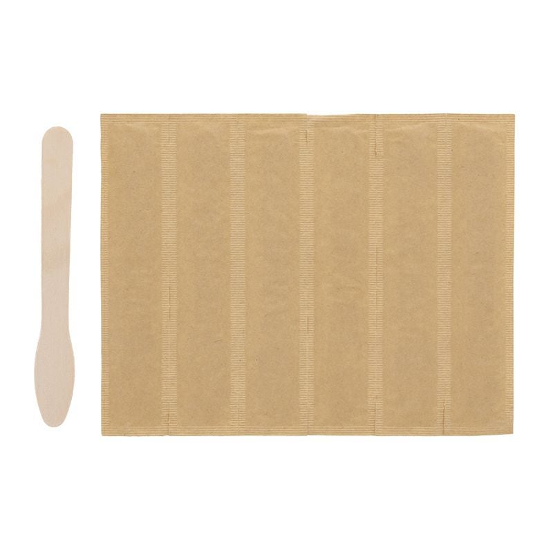 HEIKO 木製アイスヘラ スプーン 125mm 未晒紙完封 6連 9000本