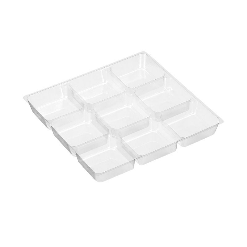 角皿(H-20)9個仕切り透明(シートタイプ) 240入 | 食品包材｜食材の通販