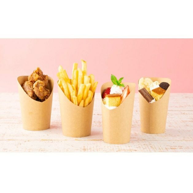 ワンハンド】唐揚げ容器 ワンハンドカップ(大)クラフト 1000入│《公式
