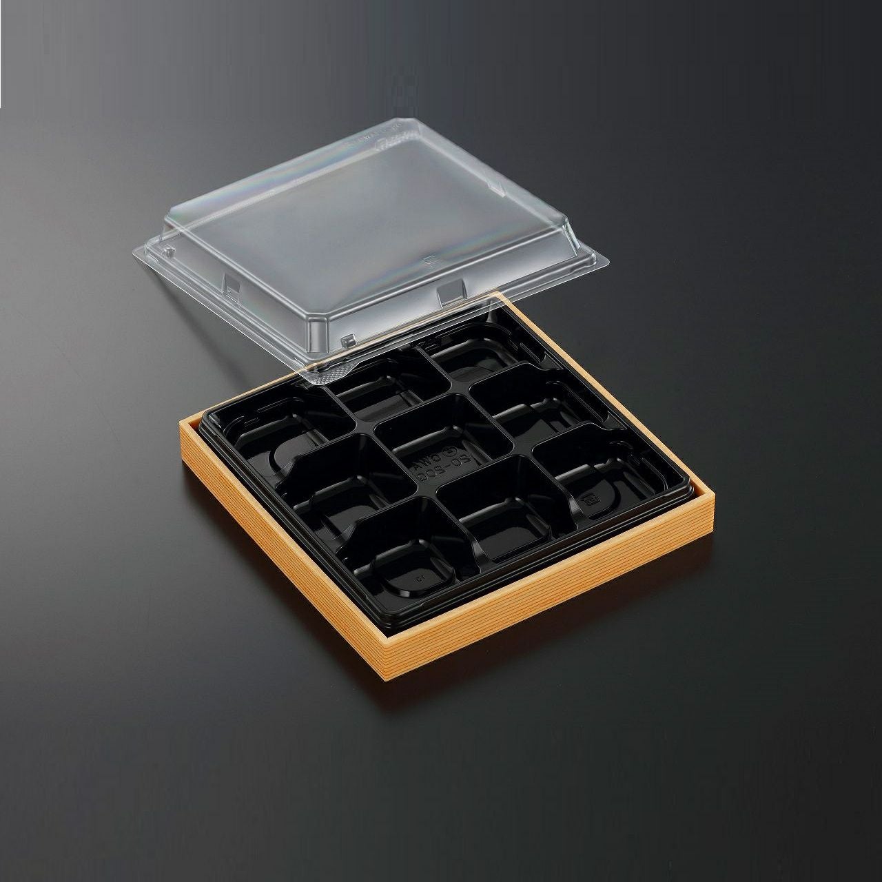 中央化学CWA27-17S 黒-紫円(ボ)本体・蓋セット 160入