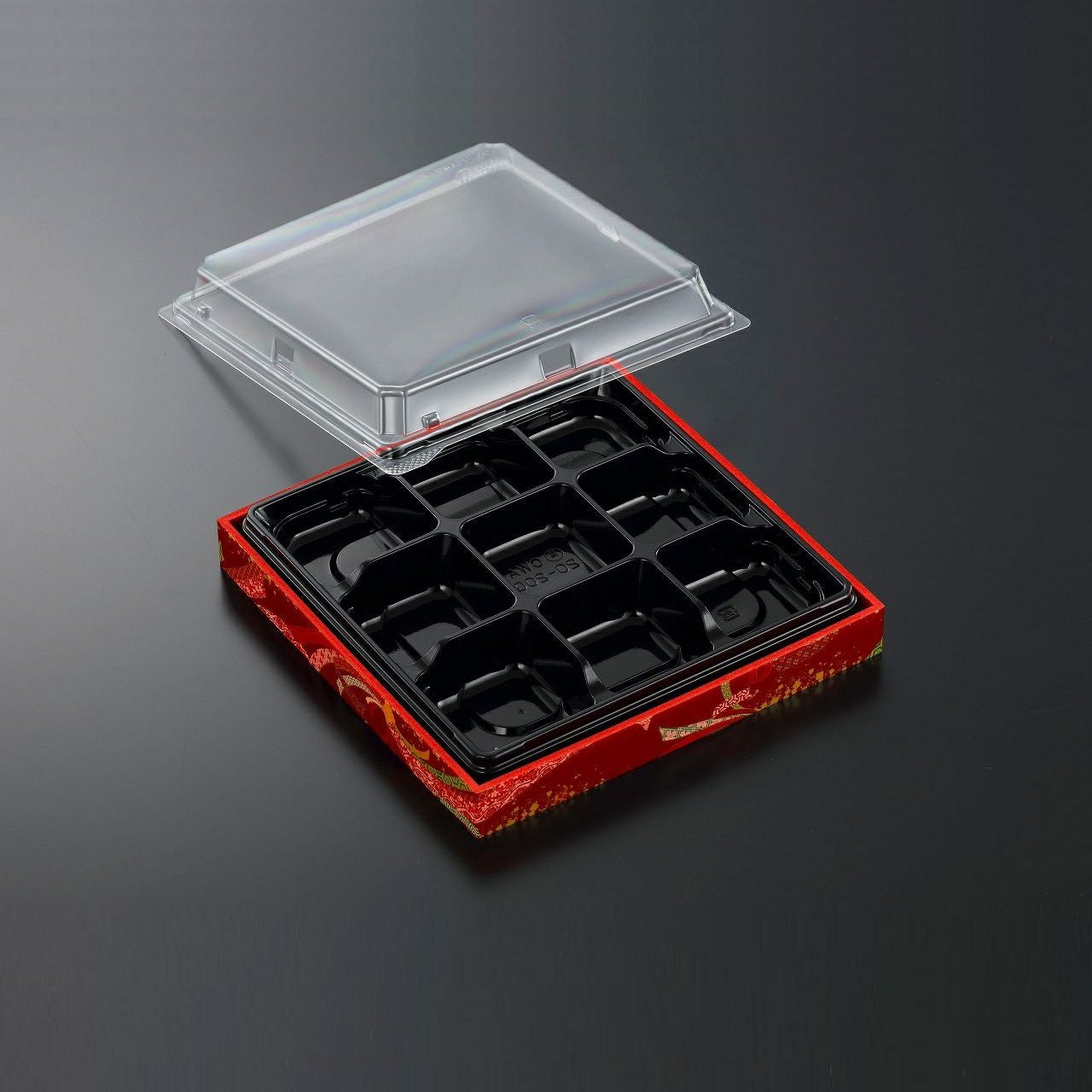 中央化学CWA20-20G 黒-ちぎり(ボ)本体・蓋セット 160入