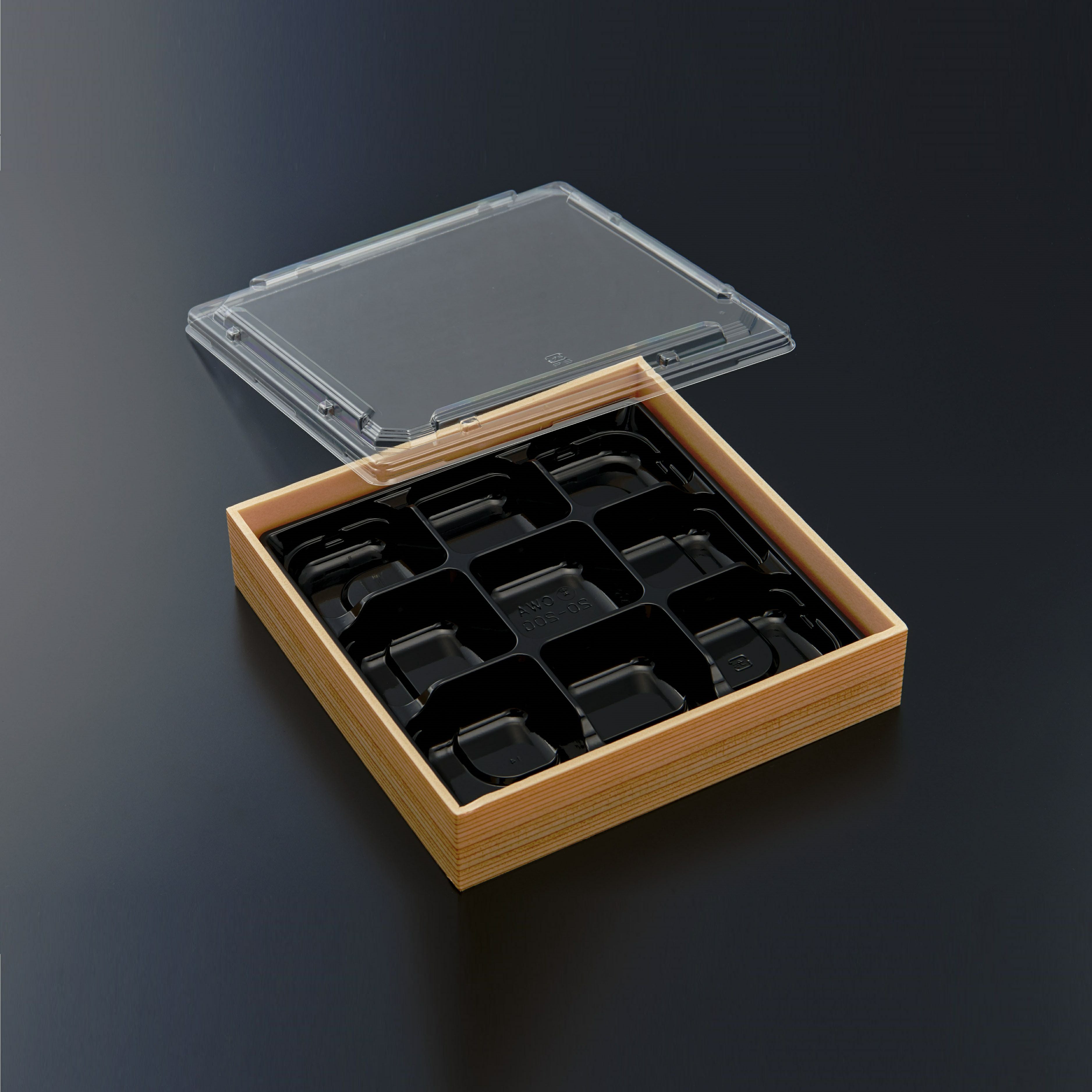 中央化学CWA20-20G深 黒-赤杉(ボ)本体・蓋セット 160入