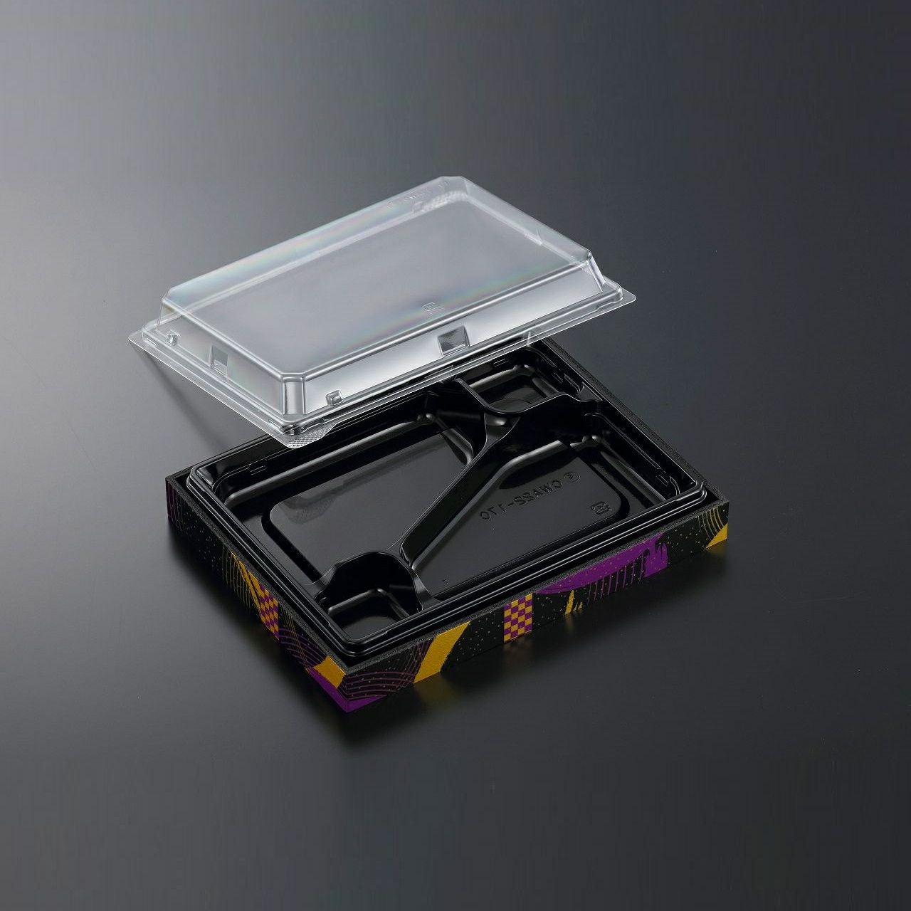 中央化学CWA22-17C 黒-紫円(ボ)本体・蓋セット 220入