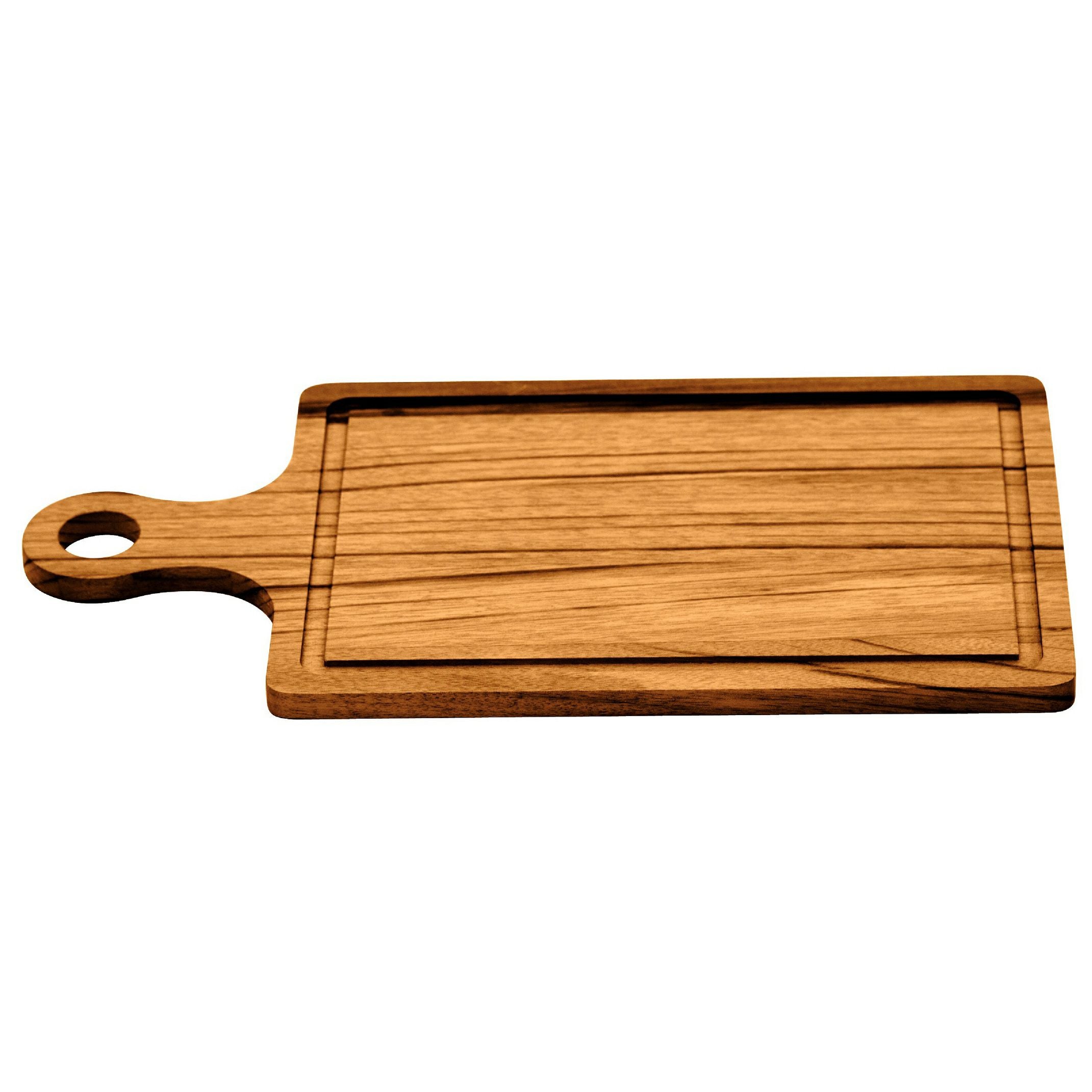 木製 カッティングボード 取手付 30cm(40cm)×21cm BARBECUE(13069/100