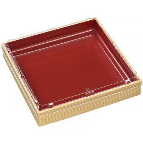 ひろページ WPS角255－220V柾目朱 エコ蓋付 90入 | 食品包材｜食材の