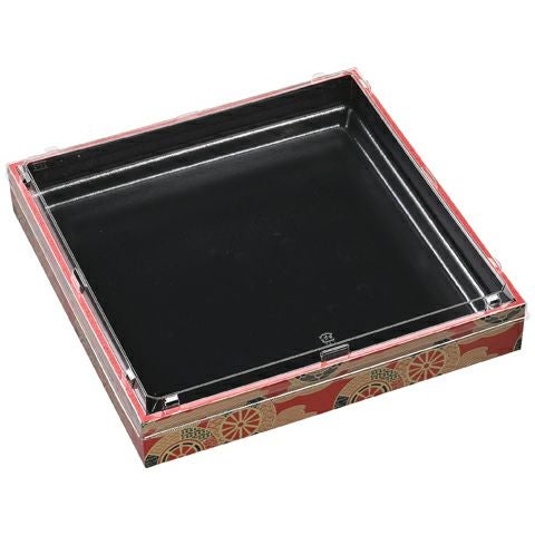 WPS角255－220V柾目朱 エコ蓋付 90入 | 食品包材｜食材の