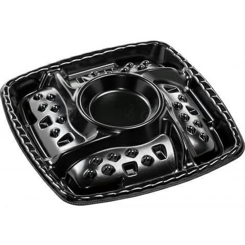 シェルトプラッター角30本体エコ黒 200入 | 食品包材｜食材の通販