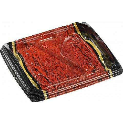 MSD竹皿膳24－19－1 ノーブル赤黒 600入 | 食品包材｜食材の