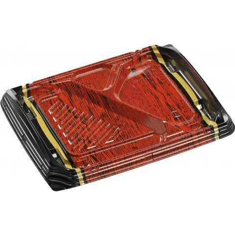 MSD竹皿膳24－19－1 ノーブル赤黒 600入 | 食品包材｜食材の