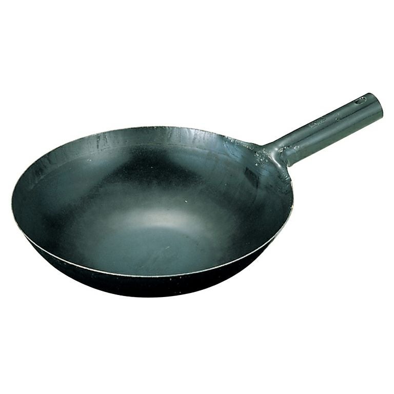 山田 鉄中華片手鍋 30cm 底平型 IH用(板厚2.3㎜) | 食品包材｜食材の