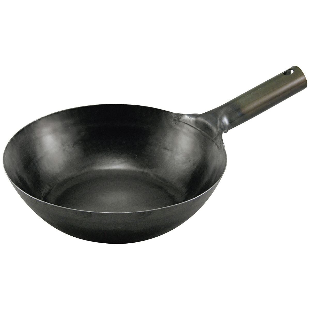 山田 鉄中華片手鍋 30cm 底平型 IH用(板厚2.3㎜) | 食品包材｜食材の