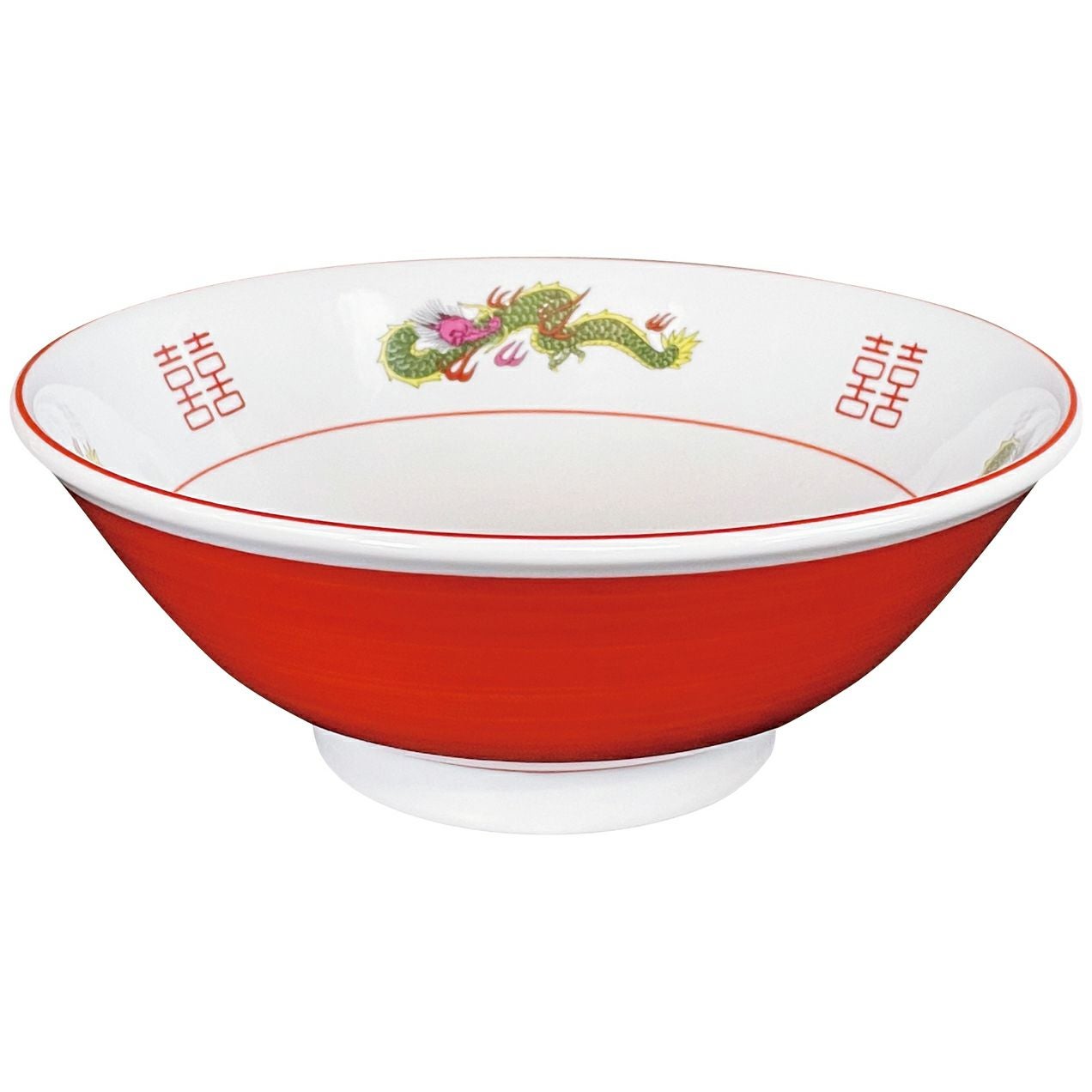 磁器 中華食器 赤巻三ツ竜 高台丼 7寸(φ215) | 食品包材｜食材の通販