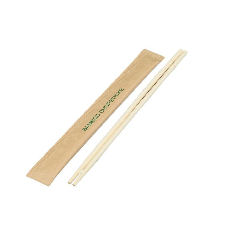 はし 割りばし 節付竹丸紙完封箸 20cm(クラフト) 3000入 | 食品包材｜食材