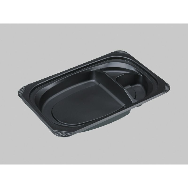 タルク弁当容器 角23-15 仕切浅 (黒) 800入 | 食品包材｜食材の通販