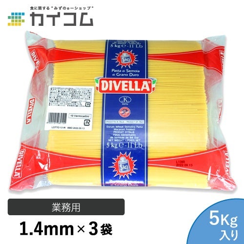 ⑧送料無料 ディベラ No.9 (5Kg×3セット) (1.55mm) スパゲッティーニ