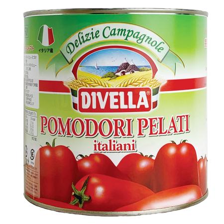⑧ DIVELLA完熟ホールトマト缶 2500g×6缶 DIVELLA 6缶入 | 食品包材